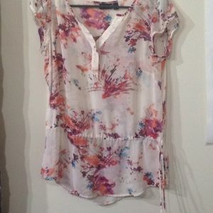Ana flower see through blouse